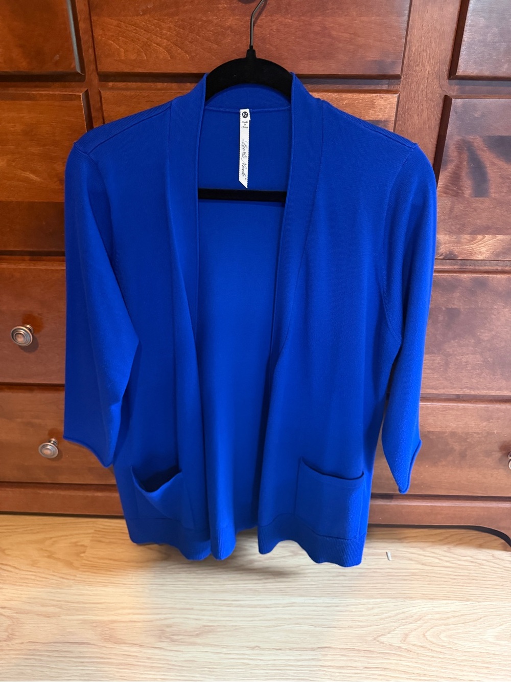 Leo & Nicole- Open-Front Royal Blue Women's Cardigan Sweater size Large